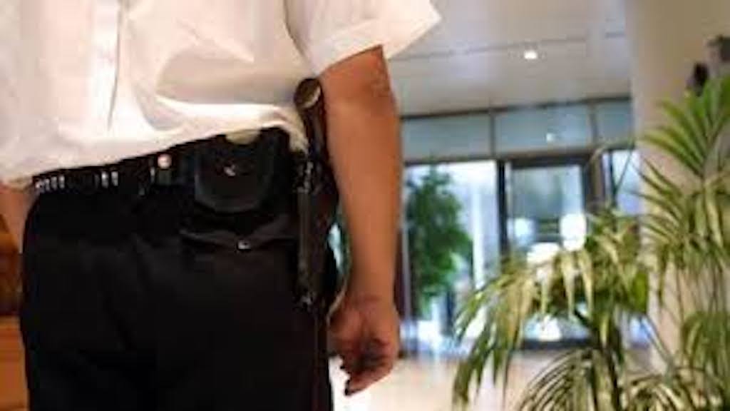 Vigilante de seguridad armado