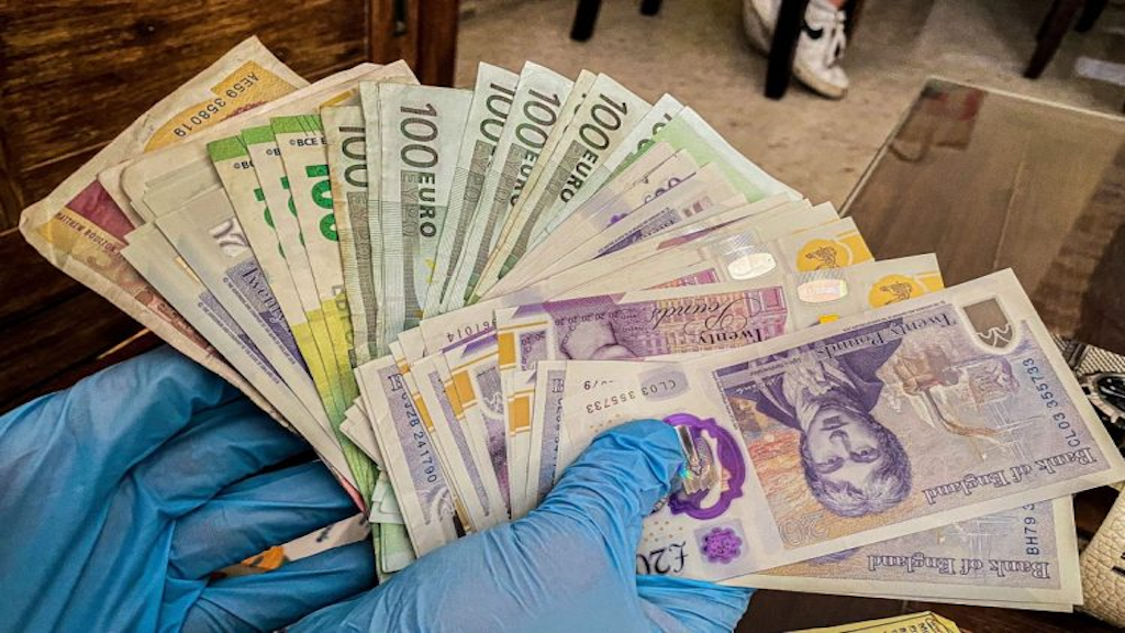 Billetes procedentes de una operación contra el Blanqueo de Capitales