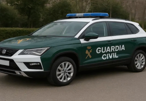 Vehículo policial de la Guardia Civil