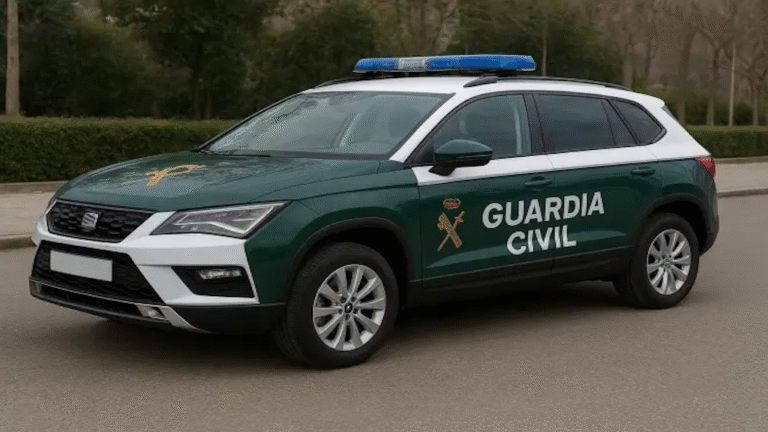 Vehículo policial de la Guardia Civil