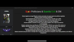 Mensaje de los hackers N4t0x