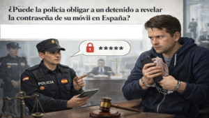 La intervención del móvil de un sospechoso en una actuación policial.