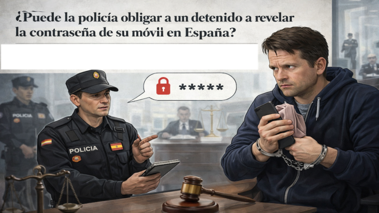 La intervención del móvil de un sospechoso en una actuación policial.