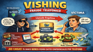 Detalle del funcionamiento del vishing.