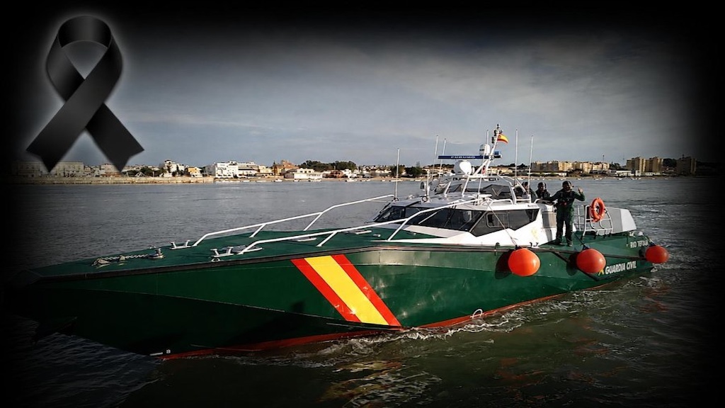 Dos guardias civiles muertos en Huelva tras una persecución a una narcolancha.
