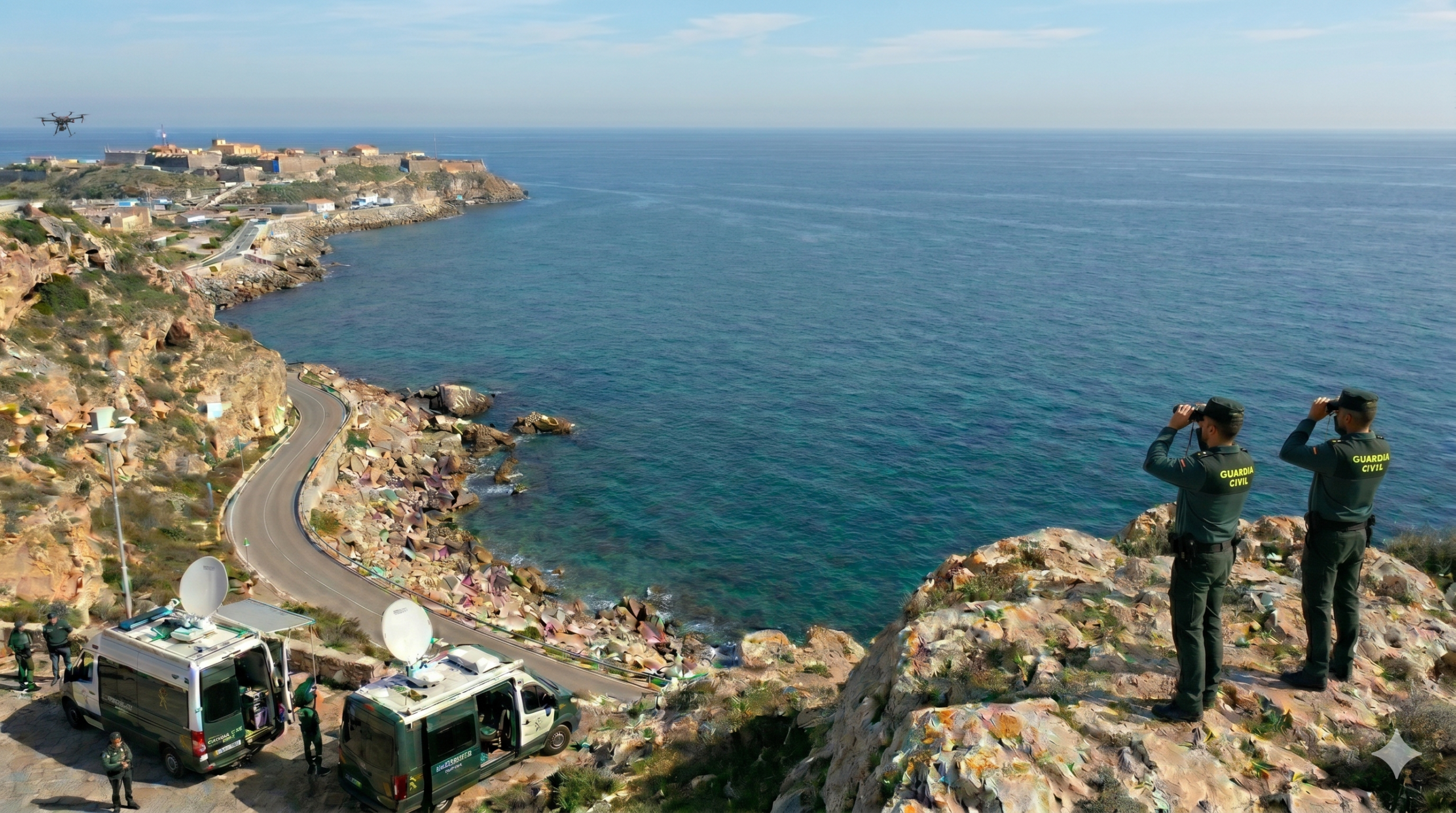 Las mafias de las dos orillas del Estrecho de Gibraltar han encontrado en el cielo un aliado tecnológico, pero la presión policial intenta frenar su avance