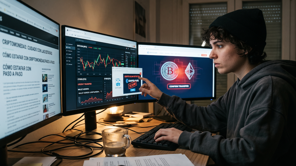 Operación Tossit contra una red internacional de estafas con criptomonedas