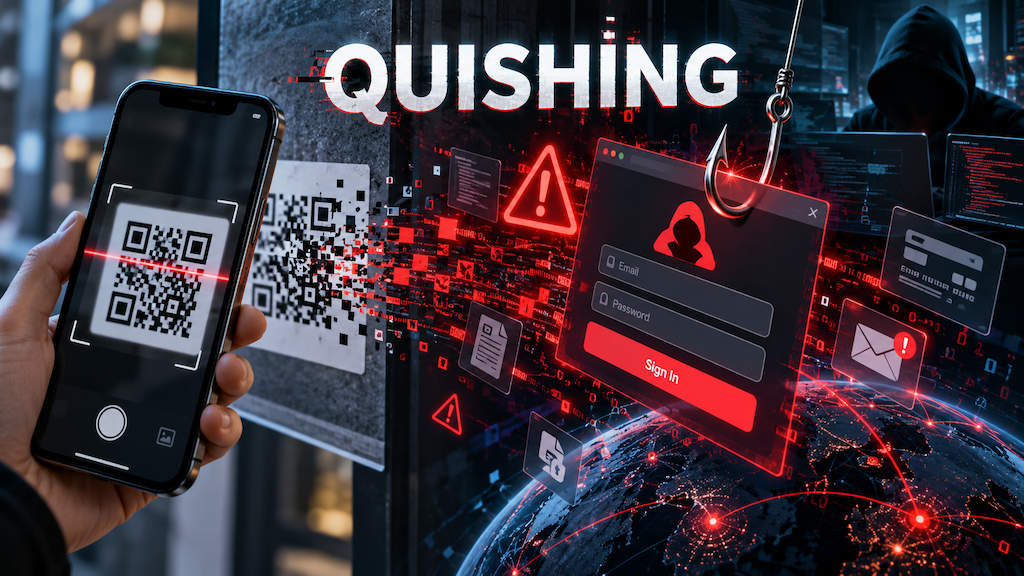 Quishing con códigos QR utilizado en campañas de phishing